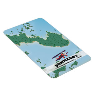 Magnet Flexible Carte de l'affiche de voyage de Sommarøy Norvège
