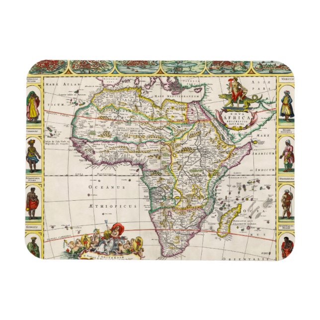 Magnet Flexible Carte de l'Afrique | Nouvelle-Afrique (Horizontal)
