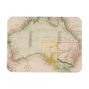 Magnet Flexible Carte de l'Australie et de la Nouvelle-Zélande