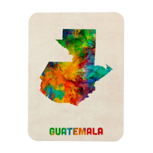Magnet Flexible Carte de l'eau du Guatemala