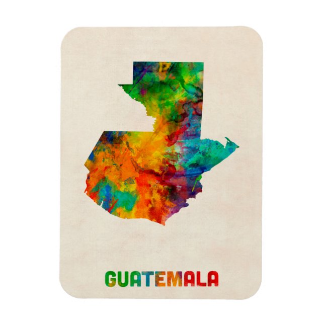 Magnet Flexible Carte de l'eau du Guatemala (Vertical)