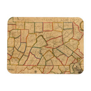 Magnet Flexible Carte De L'État De Pennsylvanie