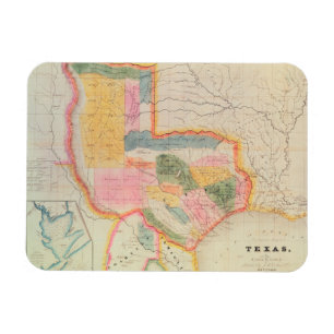 Magnet Flexible Carte de l'état du Texas 1835