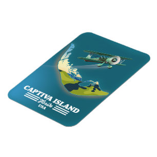Magnet Flexible Carte de l'île Captiva Floride États-Unis