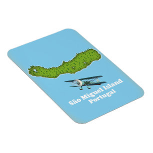 Magnet Flexible Carte de l'île de São Miguel Portugal