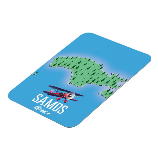 Magnet Flexible Carte de l'île grecque de Samos (Côté Gauche)