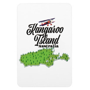 Magnet Flexible Carte de l'île Kangourou en Australie