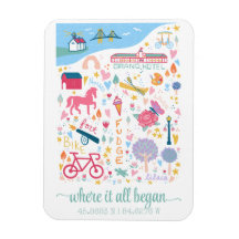 Carte de l'île Mackinac Michigan Coordonnées perso