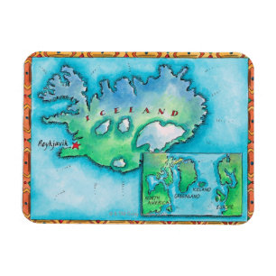 Magnet Flexible Carte de l'Islande