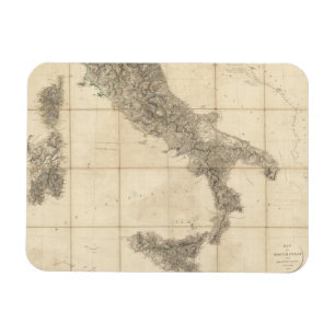 Magnet Flexible Carte de l'Italie du Sud et des côtes adjacentes