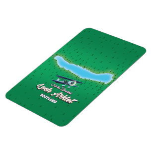 Magnet Flexible Carte de loch Arklet Ecosse Carte vintage