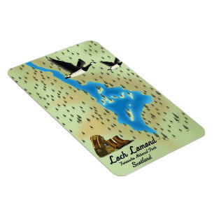Magnet Flexible carte de Loch Lomond, Trossachs, Écosse