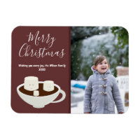 Carte de Noël au chocolat chaud