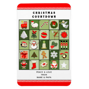 Magnet Flexible Carte de Noël Creative Advent Calendar