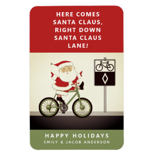 Magnet Flexible Carte de Noël magnétique pour vacances à vélo