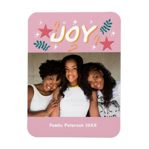 Magnet Flexible Carte de Noël personnalisée joyeuse tendance photo