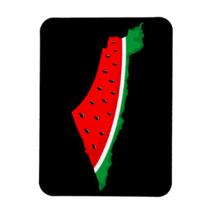 Magnet Flexible Carte de Palestine Watermelon Symbole de la libert