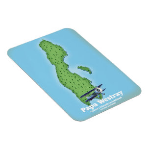 Magnet Flexible Carte de Papa Westray Écosse.