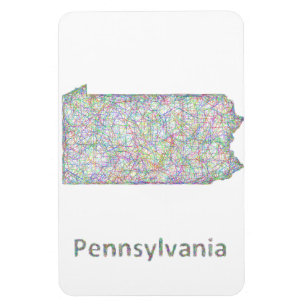 Magnet Flexible Carte de Pennsylvanie