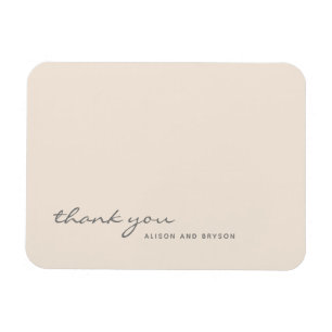Magnet Flexible Carte de remerciements de script moderne Peach