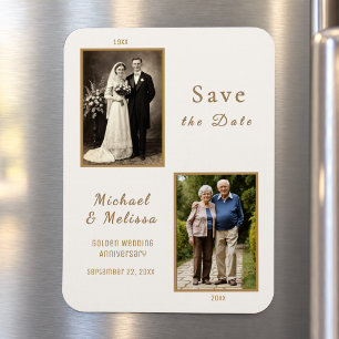Magnet Flexible Carte de sauvegarde de date du 50e anniversaire Ph