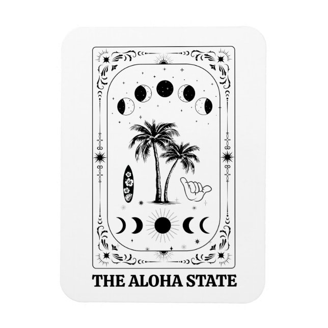 Magnet Flexible Carte de tarot Hawaii État Aloha Souvenir céleste (Vertical)