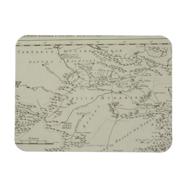 Magnet Flexible Carte de Tartaria en Chine (Horizontal)