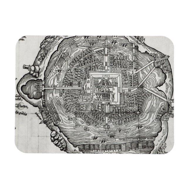 Magnet Flexible Carte de Tenochtitlan (Horizontal)
