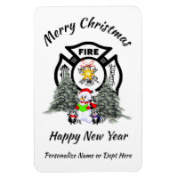 Carte de vacances du service des pompiers de Noël