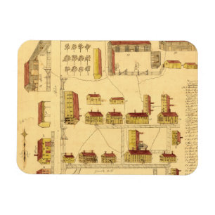 MAGNET FLEXIBLE CARTE DE VILLAGE DE DISPOSITIF TREMBLEUR, 1849