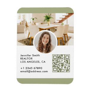 Magnet Flexible Carte de visite QR Code pour l'immobilier moderne