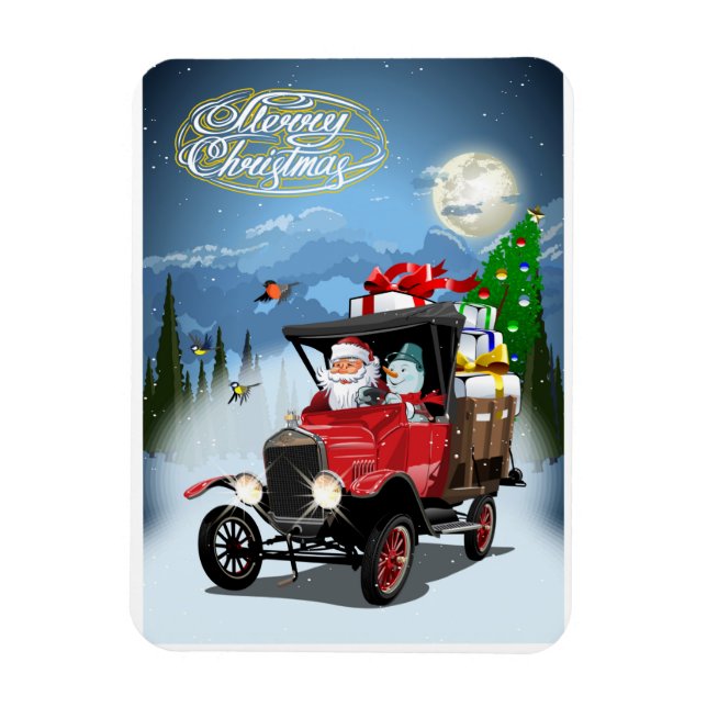 Magnet Flexible Carte de voeux de Noël (Vertical)