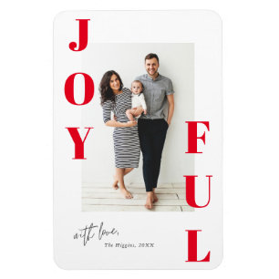 Magnet Flexible Carte de vœux de vacances photo portrait moderne j
