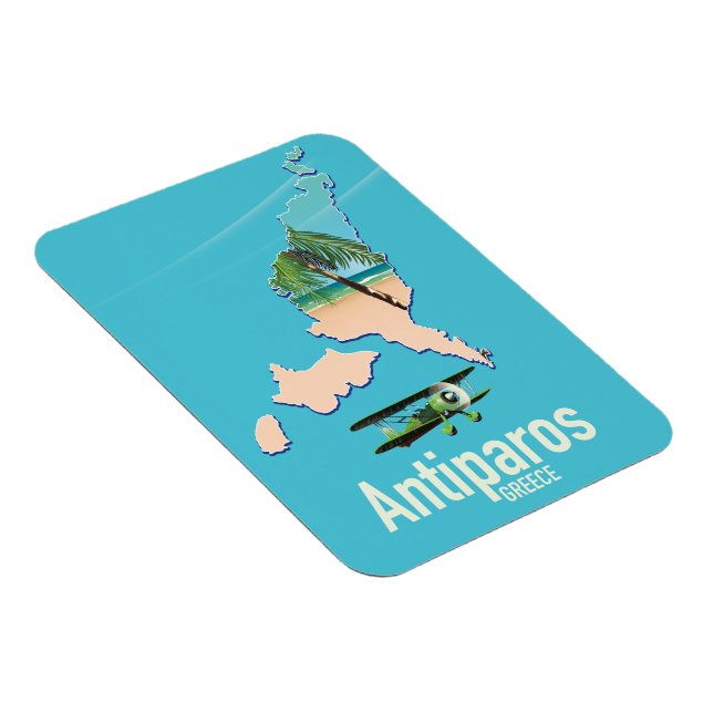 Magnet Flexible Carte de voyage Antiparos Grèce (Côté Droit)