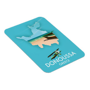 Magnet Flexible Carte de voyage de Donoussa Grèce