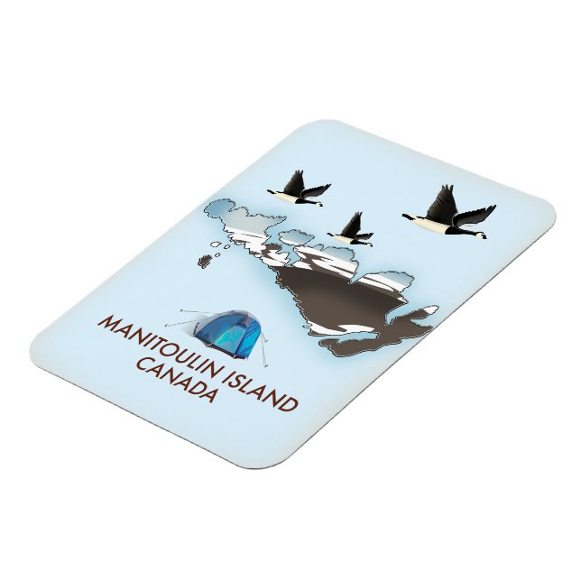 Magnet Flexible Carte de voyage de l'île Bathurst Canada (Côté Gauche)