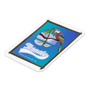 Magnet Flexible Carte de voyage de Nias Island Indonésie