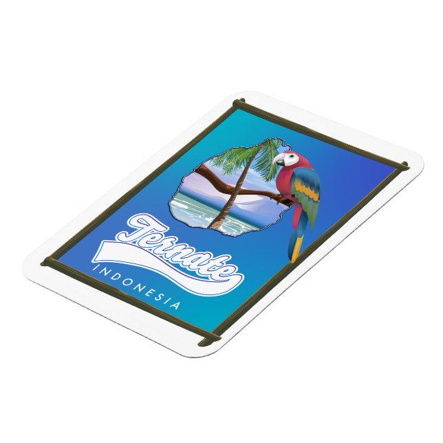 Magnet Flexible Carte de voyage de Nias Island Indonésie (Côté Gauche)