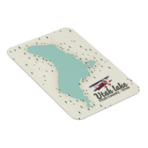 Magnet Flexible carte de voyage du lac Utah, Utah