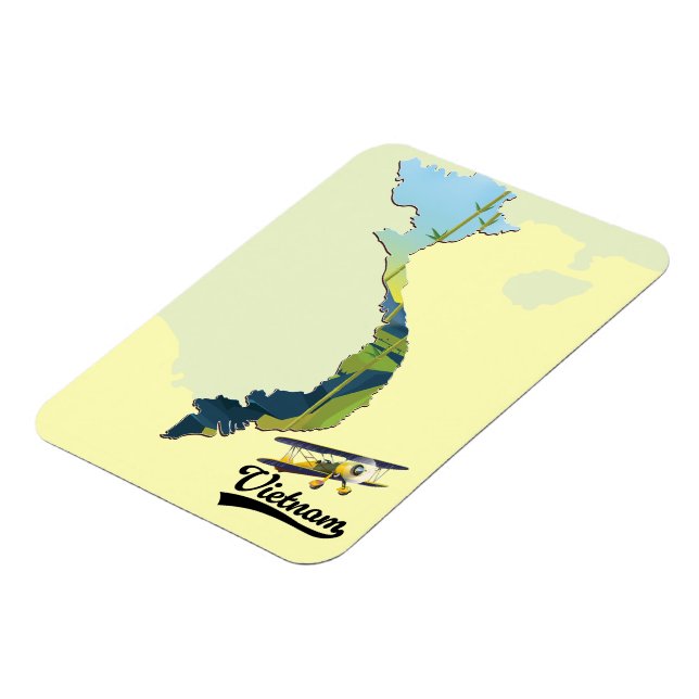 Magnet Flexible Carte de voyage du Vietnam (Côté Gauche)