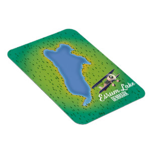 Magnet Flexible Carte de voyage Esrum Lake Danemark