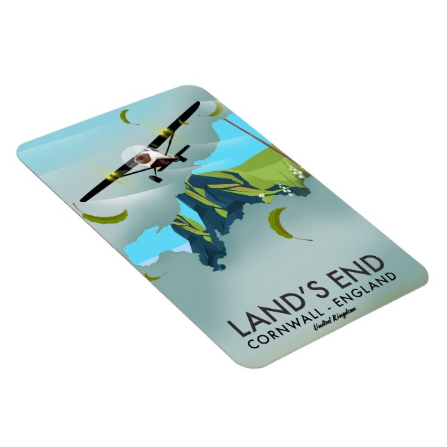 Magnet Flexible Carte de voyage Land's End Cornwall (Côté Droit)