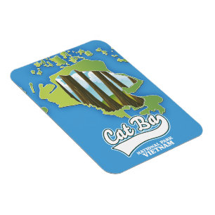 Magnet Flexible carte de voyage parc national de cat ba vietnam