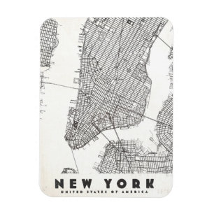 Magnet Flexible Carte de voyage vintage de la ville de New York