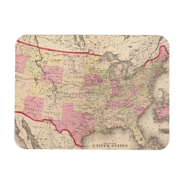 Magnet Flexible Carte des États-Unis 5 (Horizontal)
