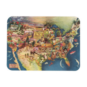 Magnet Flexible Carte des États-Unis - Agriculture et agriculture
