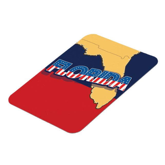 Magnet Flexible carte des étoiles et des bandes de Floride (Côté Gauche)