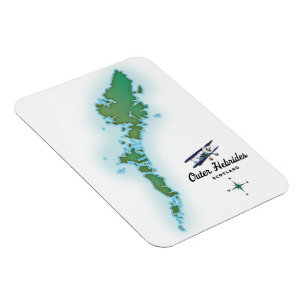 Magnet Flexible Carte des Hébrides extérieures Écosse