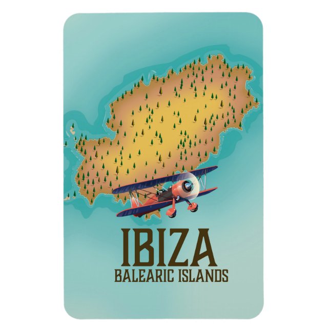 Magnet Flexible Carte des îles Baléares Ibiza (Vertical)