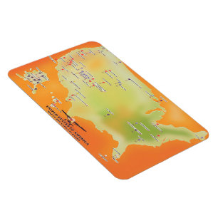 Magnet Flexible carte des parcs nationaux des États-Unis d'Amériqu